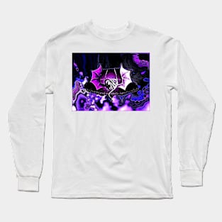 Dragons in a Fantasy Night Sky Long Sleeve T-Shirt